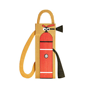 Cute Fire Extinguisher Vinyl Car Decal Sticker – Waterproof & UV-Resistant 8"