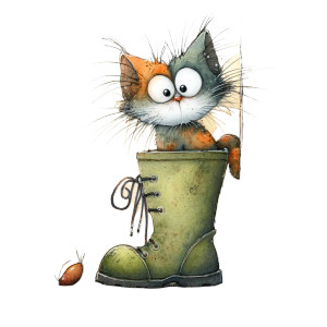 Whimsical Cat Vinyl Car Decal Sticker – Waterproof & UV-Resistant 8"