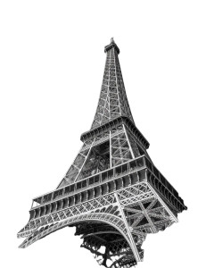 Eiffel Tower Silhouette Vinyl Car Decal Sticker – Waterproof & UV-Resistant 8"