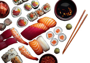 Sushi Placement Vinyl Car Decal Sticker – Waterproof & UV-Resistant 8"