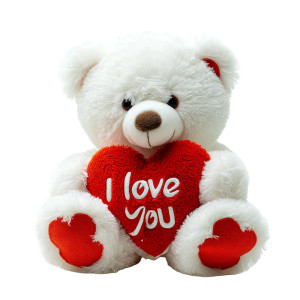 White Teddy Bear V2 Vinyl Car Decal Sticker – Waterproof & UV-Resistant 8"