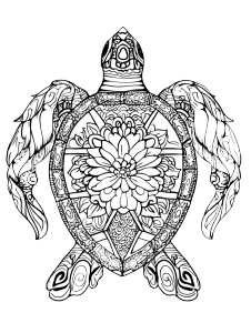 Turtle Mandala Art Vinyl Car Decal Sticker – Waterproof & UV-Resistant 8"