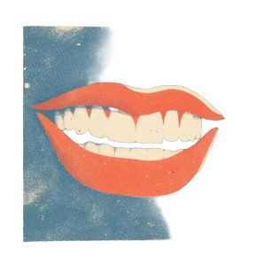 Smiling Mouth Design Vinyl Car Decal Sticker – Waterproof & UV-Resistant 8"