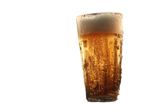 Golden Beer Glass Vinyl Car Decal Sticker – Waterproof & UV-Resistant 8"