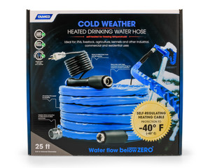 Camco TastePURE Heated Fresh Water Hose | 5/8" x 25' | NSF Approved | Self-Regulating Heat Source | Freeze Protection Camco TastePURE Heated Fresh Water Hose | 5/8" x 25' | NSF Approved | Self-Regulating Heat Source | Freeze Protection