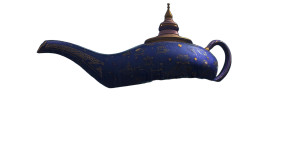 Futuristic Genie Lamp Vinyl Car Decal Sticker – Waterproof & UV-Resistant 8"