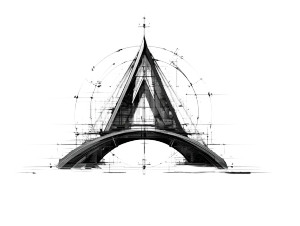 Architect Craftsmanship Logo Vinyl Car Decal Sticker – Waterproof & UV-Resistant 8"