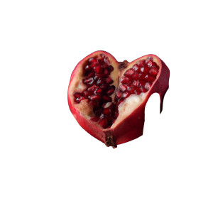 Heart Pomegranate Hand Vinyl Car Decal Sticker – Waterproof & UV-Resistant 8"