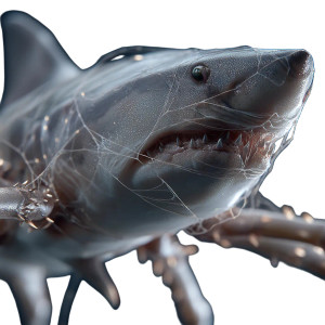 Shark-Spider Hybrid V3 Vinyl Car Decal Sticker – Waterproof & UV-Resistant 8"