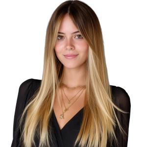 Straightened Hair Portrait Vinyl Car Decal Sticker – Waterproof & UV-Resistant 8"