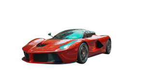 Red Supercar Vinyl Car Decal Sticker – Waterproof & UV-Resistant 8"