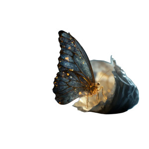 Glittering Butterfly Vinyl Car Decal Sticker – Waterproof & UV-Resistant 8"