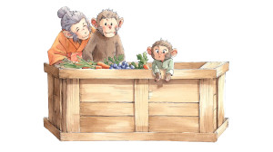 Monkey Family Scene Vinyl Car Decal Sticker – Waterproof & UV-Resistant 8"