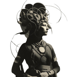 Mystical Bohemian Woman Vinyl Car Decal Sticker – Waterproof & UV-Resistant 8"