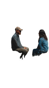 Interviewer And Farmer Vinyl Car Decal Sticker – Waterproof & UV-Resistant 8"