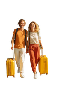 Happy Travelers At Station Vinyl Car Decal Sticker – Waterproof & UV-Resistant 8" Happy Travelers At Station Vinyl Car Decal Sticker – Waterproof & UV-Resistant 8"