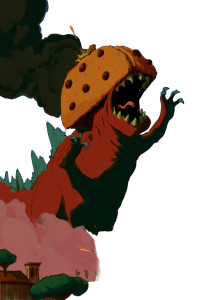 Panettone Kaiju Vinyl Car Decal Sticker – Waterproof & UV-Resistant 8"