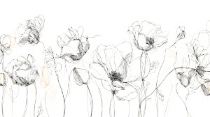 Minimalist Floral Art Vinyl Car Decal Sticker – Waterproof & UV-Resistant 8"