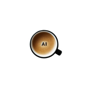 Ai Coffee Art Vinyl Car Decal Sticker – Waterproof & UV-Resistant 8"