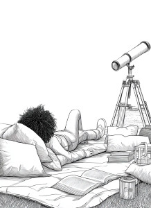 Dreamy Starry Night Vinyl Car Decal Sticker – Waterproof & UV-Resistant 8"