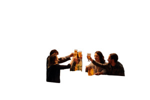 Friends Toasting Beer Vinyl Car Decal Sticker – Waterproof & UV-Resistant 8" Friends Toasting Beer Vinyl Car Decal Sticker – Waterproof & UV-Resistant 8"