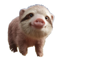 Pig-Sloth Hybrid Vinyl Car Decal Sticker – Waterproof & UV-Resistant 8"