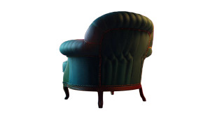 Vintage Armchair View Vinyl Car Decal Sticker – Waterproof & UV-Resistant 8"
