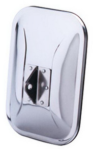 CIPA USA Stainless Steel Exterior Mirror | Replacement Mirror Head | Manual Adjustment | 7-1/2 Inch x 10 Inch