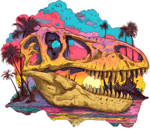 T-Rex Skull Sticker Vinyl Car Decal Sticker – Waterproof & UV-Resistant 8" T-Rex Skull Sticker Vinyl Car Decal Sticker – Waterproof & UV-Resistant 8"
