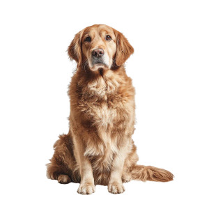 Golden Retriever Love Vinyl Car Decal Sticker – Waterproof & UV-Resistant 8"