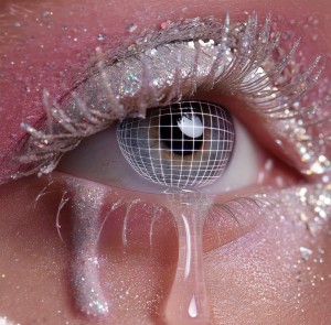 Surreal Eye Makeup Vinyl Car Decal Sticker – Waterproof & UV-Resistant 8"