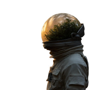 Terrarium Astronaut Vinyl Car Decal Sticker – Waterproof & UV-Resistant 8"