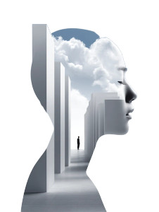 White Mask Duality Vinyl Car Decal Sticker – Waterproof & UV-Resistant 8"