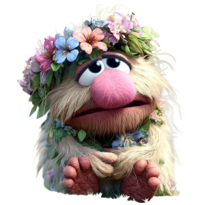 Wildflower Muppet Vinyl Car Decal Sticker – Waterproof & UV-Resistant 8"