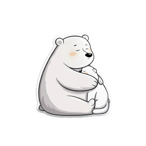 Cuddling Polar Bear V2 Vinyl Car Decal Sticker – Waterproof & UV-Resistant 8" Cuddling Polar Bear V2 Vinyl Car Decal Sticker – Waterproof & UV-Resistant 8"