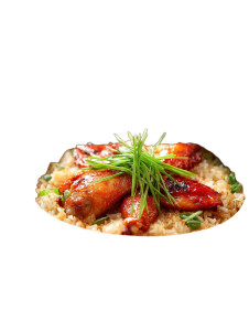 Chicken Clay Pot Rice Vinyl Car Decal Sticker – Waterproof & UV-Resistant 8"