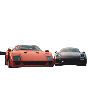 Ferrari And Porsche Vinyl Car Decal Sticker – Waterproof & UV-Resistant 8"