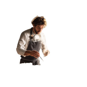 Gourmet Chef Portrait Vinyl Car Decal Sticker – Waterproof & UV-Resistant 8"