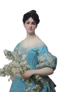 Elegant Woman Portrait V34 Vinyl Car Decal Sticker – Waterproof & UV-Resistant 8"