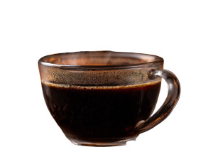 Steaming Black Coffee Vinyl Car Decal Sticker – Waterproof & UV-Resistant 8"