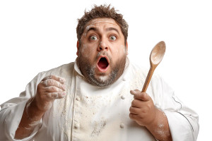 Shocked Italian Chef Vinyl Car Decal Sticker – Waterproof & UV-Resistant 8"