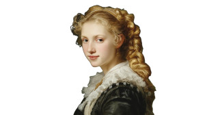 Blonde Woman Braids Vinyl Car Decal Sticker – Waterproof & UV-Resistant 8"