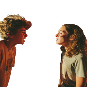 Siblings Arguing Vinyl Car Decal Sticker – Waterproof & UV-Resistant 8"