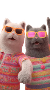 Dancing Ukrainian Cats Vinyl Car Decal Sticker – Waterproof & UV-Resistant 8"