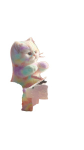 Rainbow Kitten Piano Vinyl Car Decal Sticker – Waterproof & UV-Resistant 8"