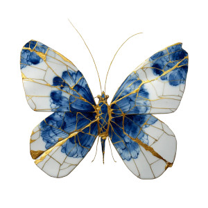 Kintsugi Butterfly Vinyl Car Decal Sticker – Waterproof & UV-Resistant 8" Kintsugi Butterfly Vinyl Car Decal Sticker – Waterproof & UV-Resistant 8"