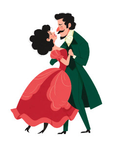 Romantic Era Waltz Vinyl Car Decal Sticker – Waterproof & UV-Resistant 8" Romantic Era Waltz Vinyl Car Decal Sticker – Waterproof & UV-Resistant 8"