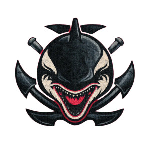 Cyclone Killer Whale Vinyl Car Decal Sticker – Waterproof & UV-Resistant 8"