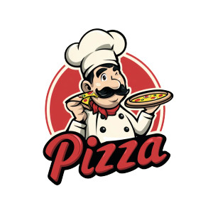 Pizza Mascot Logo Vinyl Car Decal Sticker – Waterproof & UV-Resistant 8"