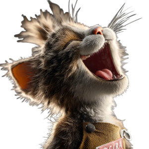 Cute Smiling Cat V2 Vinyl Car Decal Sticker – Waterproof & UV-Resistant 8"